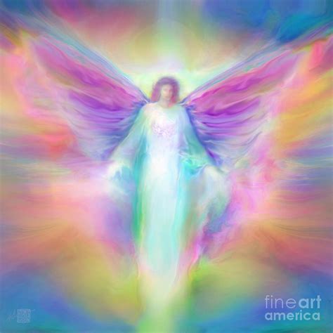 Archangel Raphael Healing Painting by Glenyss Bourne