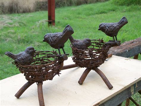 Barb Wire Bird Nest | Metal Garden Art