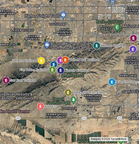 Trailheads - South Mountain Park/Preserve - Google My Maps