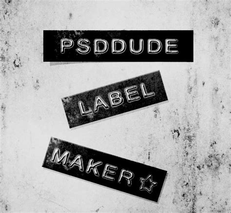 Font Label Maker in Photoshop