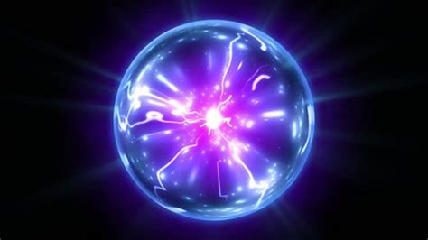 Plasma Ball Blue Purple Colors Looped Stock Footage Video (100% Royalty ...