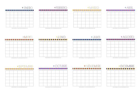 Calendarios para imprimir