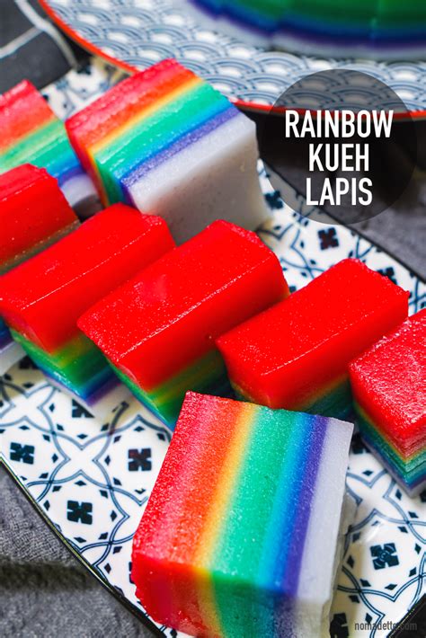 Rainbow Nonya Kueh Lapis Recipe | Singapore Nine Layer Steamed Cake - Nomadette