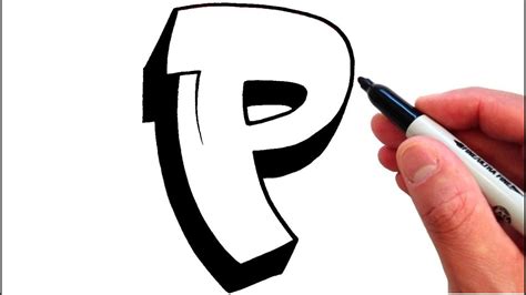 How to Draw the Letter P in Graffiti Style - EASY! - YouTube