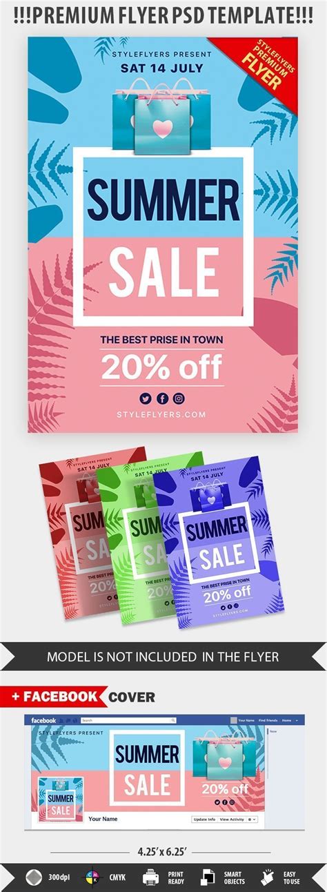 Summer Sale PSD Flyer Template #19885 - Styleflyers