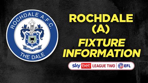 UP NEXT - Rochdale (A) Fixture Information - News - Harrogate Town AFC