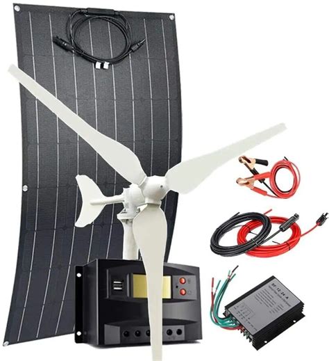 200W Wind Solar Kit Hybrid System 100W Wind Turbine Generator + 100W ...