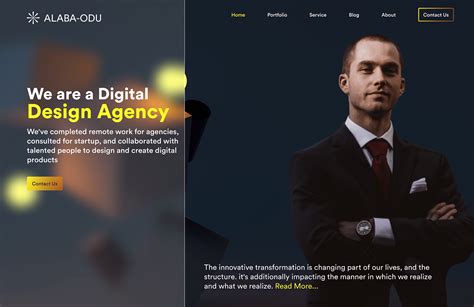 Design Agency Portfolio landing page on Behance