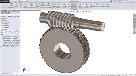 Solidworks tutorial | sketch Worm gear Animation in Solidworks - YouTube