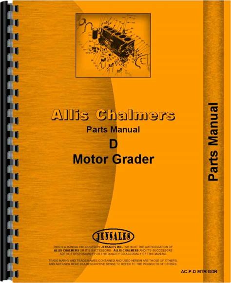 Allis Chalmers D Motor Grader Parts Manual