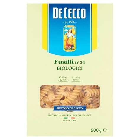 De Cecco Organic Fusilli - HelloSupermarket