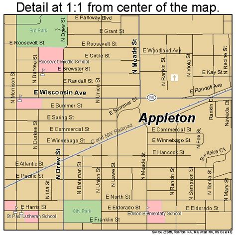 Appleton Wisconsin Street Map 5502375