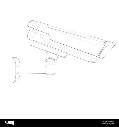 Outline CCTV camera. Security camera. Vector Stock Vector Image & Art ...