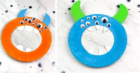 Easy Paper Plate Monster Craft For Preschool [Free Template]