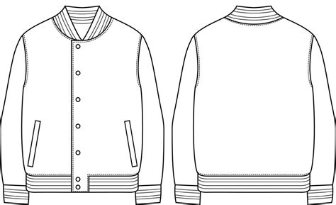 Blank Varsity Jacket Vector Template | Clothing templates, Senior jackets, Varsity jacket