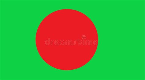 The Flag of Bangladesh Red Circle Offset To the Hoist Side All Green Backdrop Stock Illustration ...