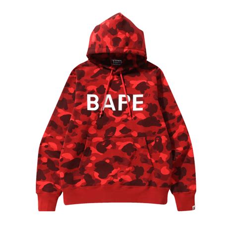 BAPE Color Camo Bape Pullover Hoodie 'Red' | GOAT