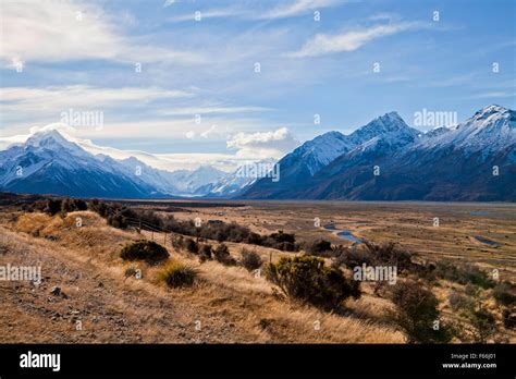 South Island Landscape Scenery, Canterbury, New Zealand Stock Photo - Alamy