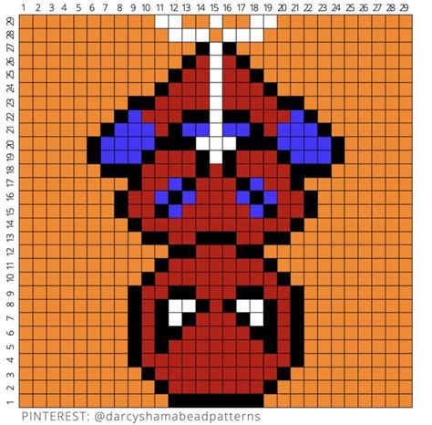 Spider-Man Pixel Art Pattern