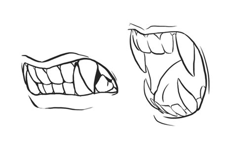 how to draw animal teeth - bodyarttattoosmenbirds