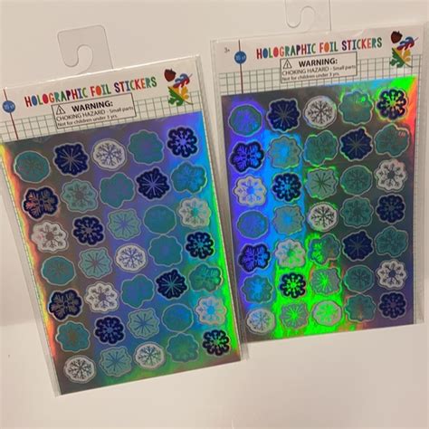 Holiday | 2 Holographic Foil Stickers 35 Cteach | Poshmark