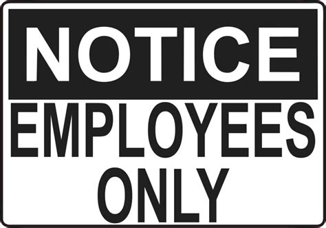 Employees Only Sign Printable