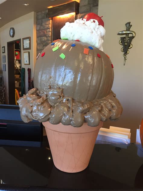 Ice cream pumpkin! No carve decorating | Pumpkin decorating contest ...