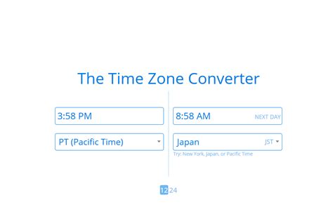 Time-zone converter. Can use military time as well. | Time zone ...