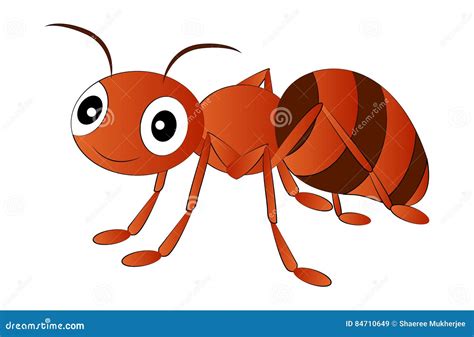 Cartoon Red Ant Clip Art stock vector. Illustration of science - 84710649