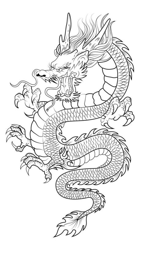 How To Draw A Chinese Dragon Tattoo