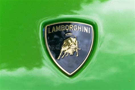 Lamborghini Logo on a Green Car Editorial Stock Photo - Image of closeup, racing: 204580228