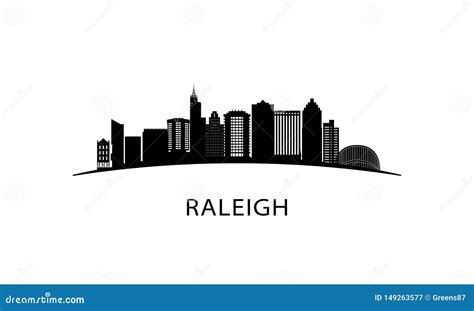 Raleigh Skyline Silhouette Design City Vector Art | CartoonDealer.com #99531935