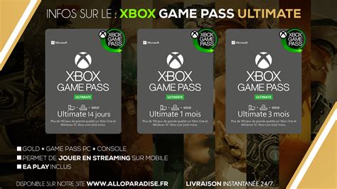 Abonnement Xbox Game Pass Ultimate | 2 mois d'essai - Alloparadise