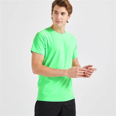 Men's Breathable Crew Neck Essential Fitness T-Shirt - Neon Green