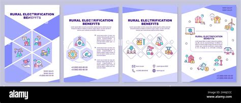 Rural electrification benefits brochure template Stock Vector Image & Art - Alamy