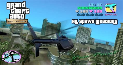 List of all helicopter spawn locations in GTA Vice City DE