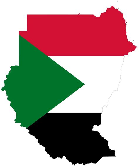 Flag Map of Sudan • Mapsof.net