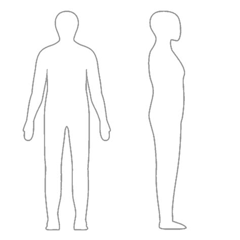 body outline clipart black and white - Clip Art Library