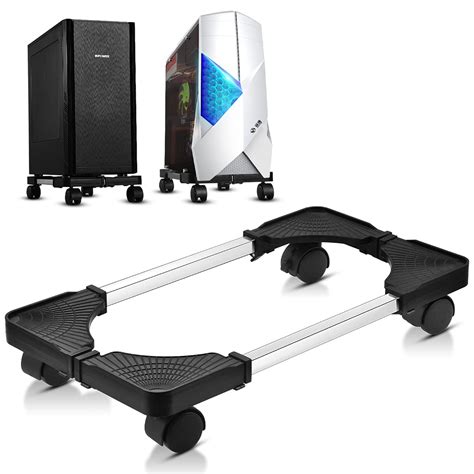 Buy Computer Tower Stand, Adjustable Mobile CPU Stand with Rolling ...