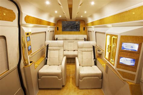 Meet Grazia, a lavish custom Mercedes Sprinter van that comes with 24k gold-plated hardware and ...