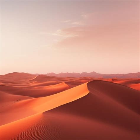 Premium AI Image | Dusk in the Dunes A Minimalist Desert Sunset