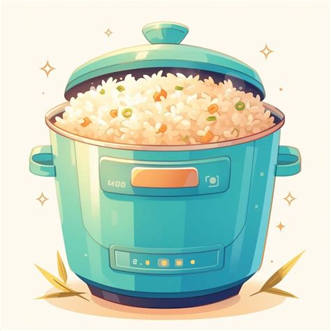 Premium Vector | Electric rice cooker with fuzzy logic technology