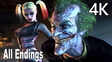 Batman Arkham City All Endings 4K - YouTube