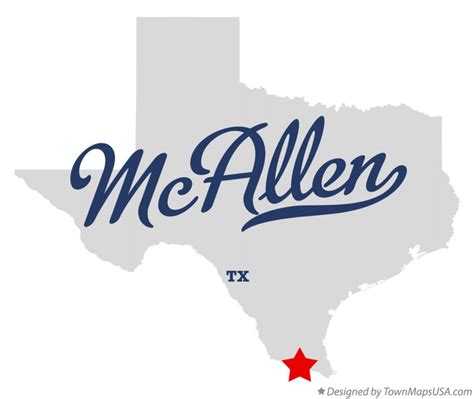 Map of McAllen, TX, Texas