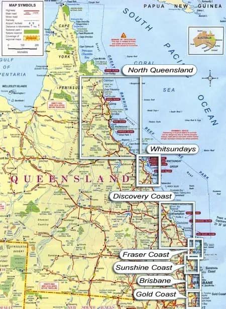 Queensland Map | Map Of Queensland Information | QLD Travel