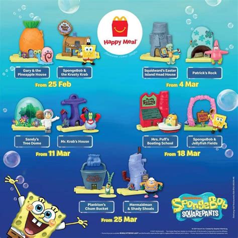 Ready Stock McDonald's Happy Meal Toys Spongebob and Squarepants 2021 ...