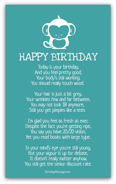 Funny Birthday Poems - Funny Birthday Messages