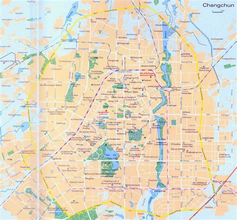 Changchun Map City of China | Map of China City Physical Province Regional