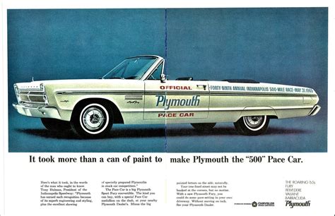 1965 Plymouth Sport Fury Indy 500 Pace Car | The first and l… | Flickr