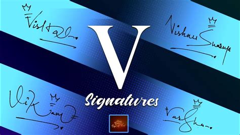 V Signature Style | How To Draw Signature Like A Billionaire (Alphabet V) - YouTube